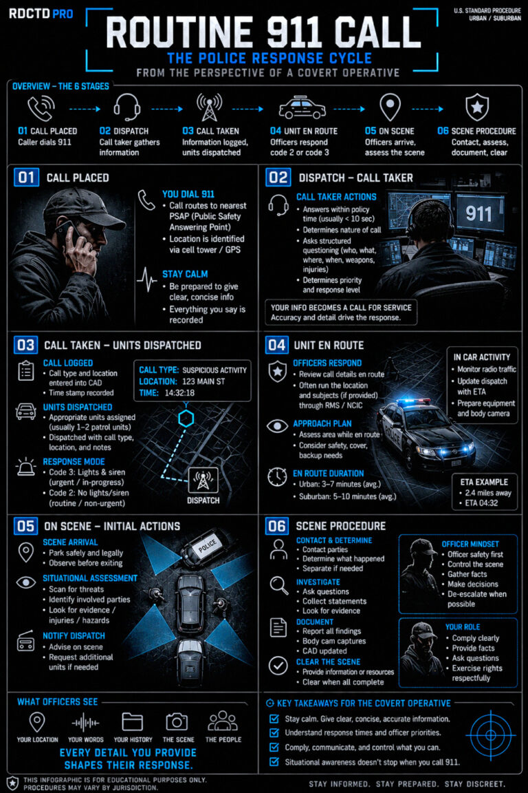 911 Police Call Response Infographic PDF | RDCTD Tradecraft