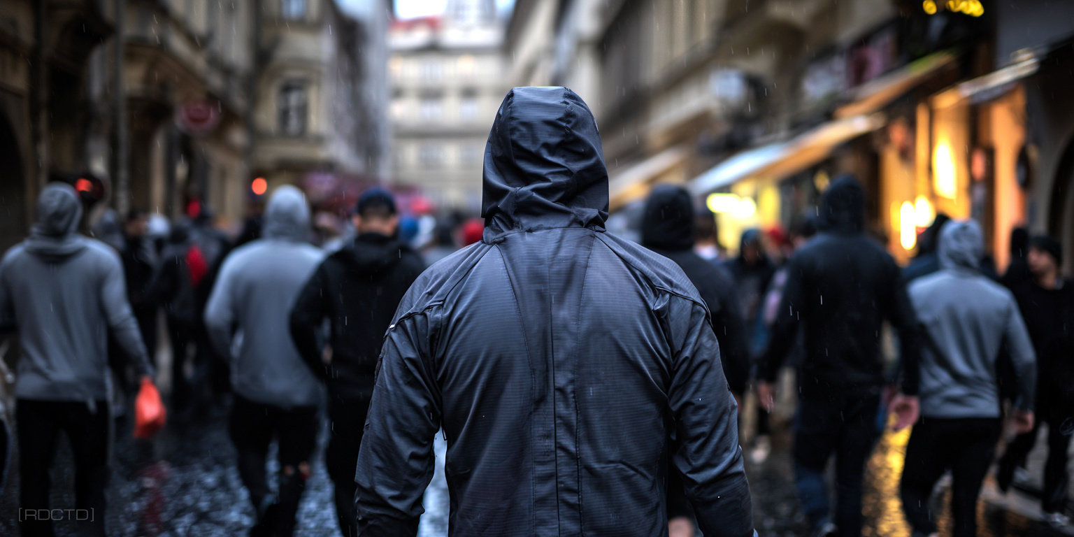 A Gray Man on a Street in a Crowd of People in Paris, France | RDCTD Tradecraft