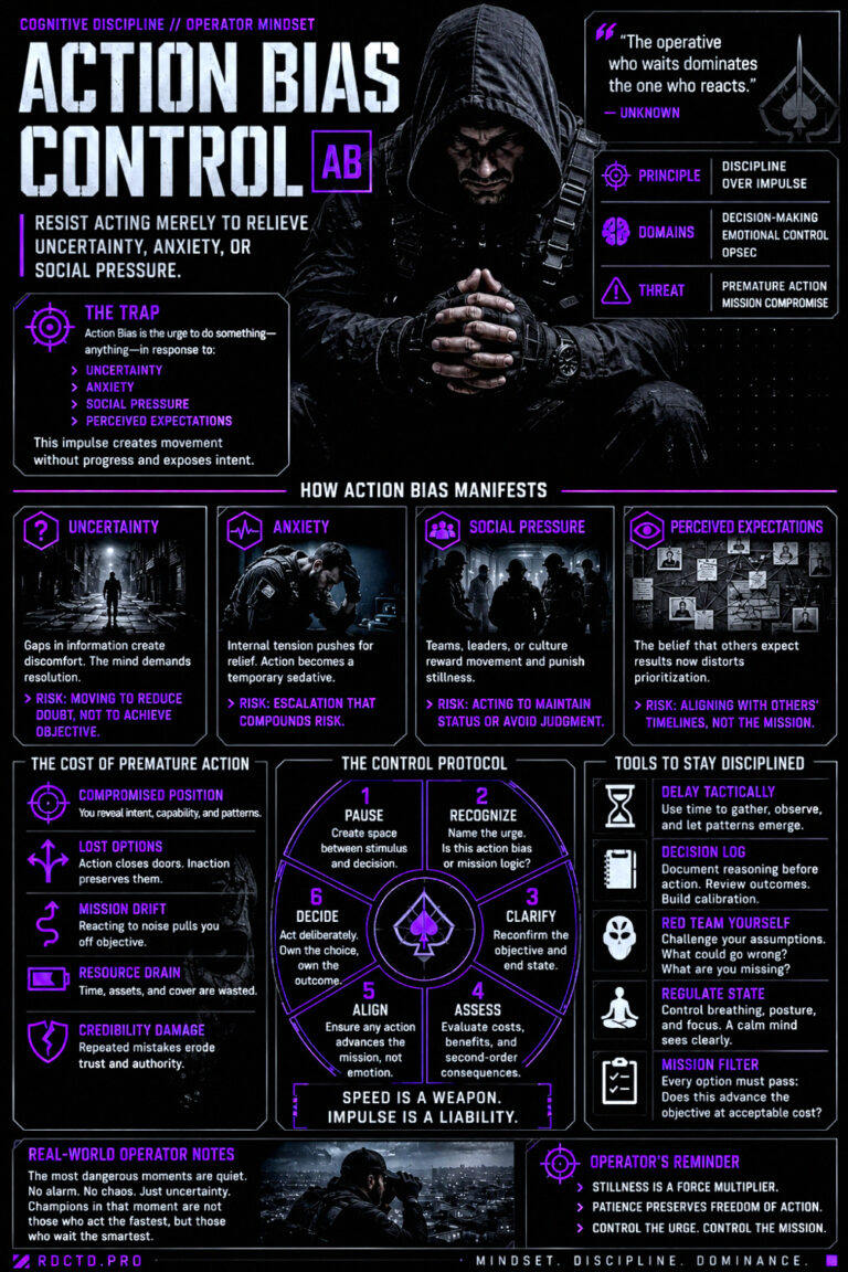 Action Bias Control Infographic PDF | RDCTD Tradecraft