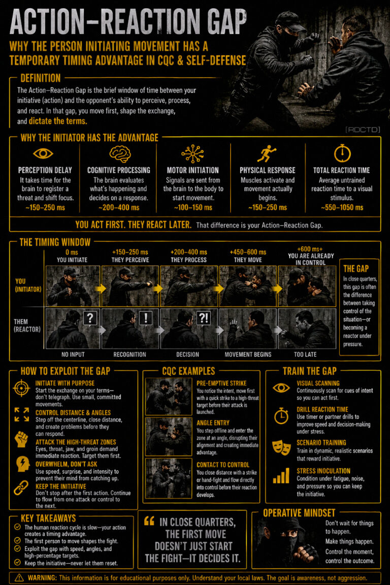 Action-Reaction Gap CQC 362 Infographic PDF | RDCTD Tradecraft