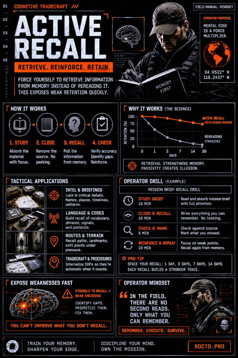 Active Recall Technique Infographic PDF | RDCTD Tradecraft