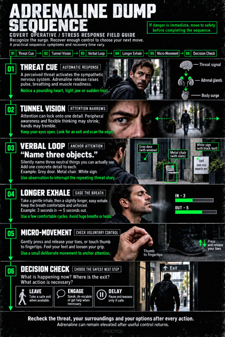 Adrenaline Dump Sequence Infographic PDF | RDCTD Tradecraft