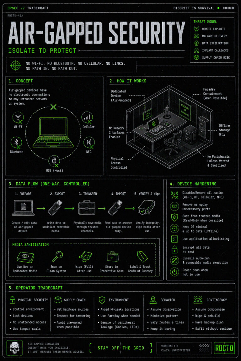 Air-Gapped Security and Devices Infographic | RDCTD Tradecraft