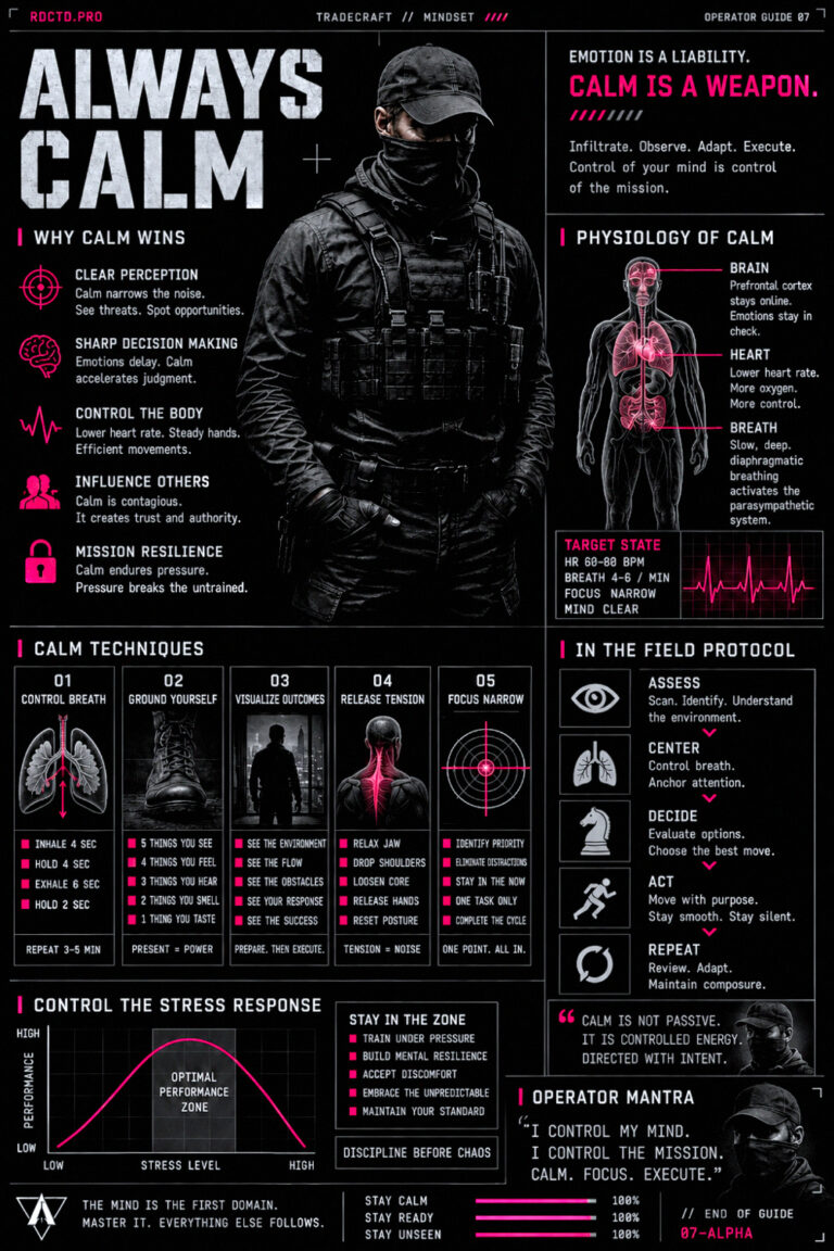 Always Calm Infographic PDF | RDCTD Tradecraft