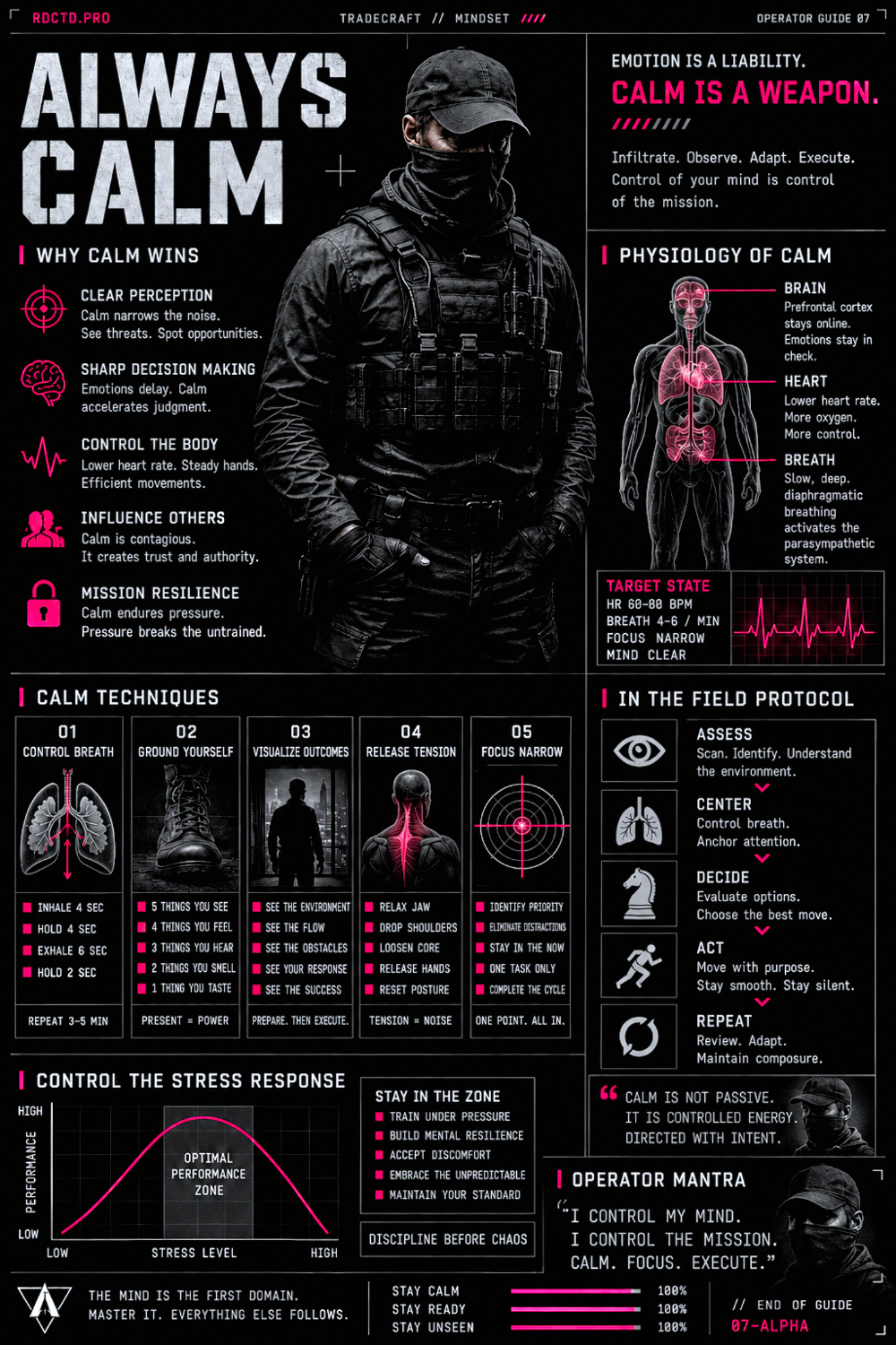 Always Calm Infographic PDF | RDCTD Tradecraft