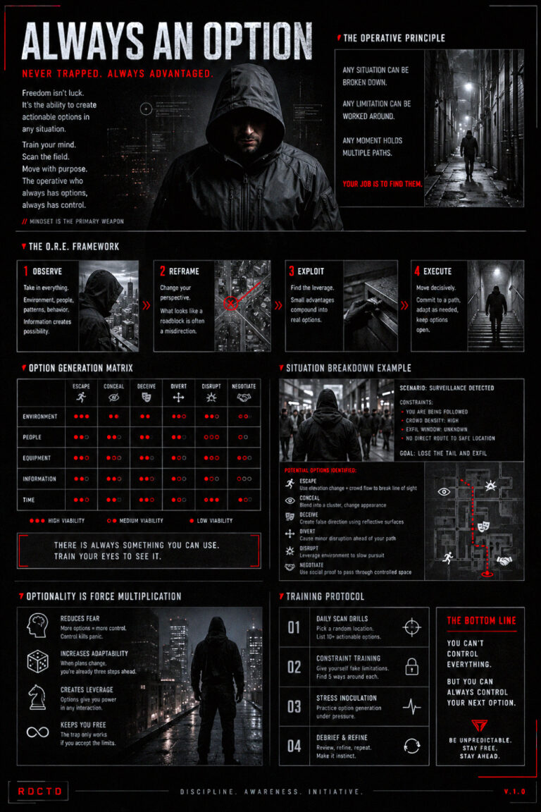 Always an Option Infographic | RDCTD Tradecraft