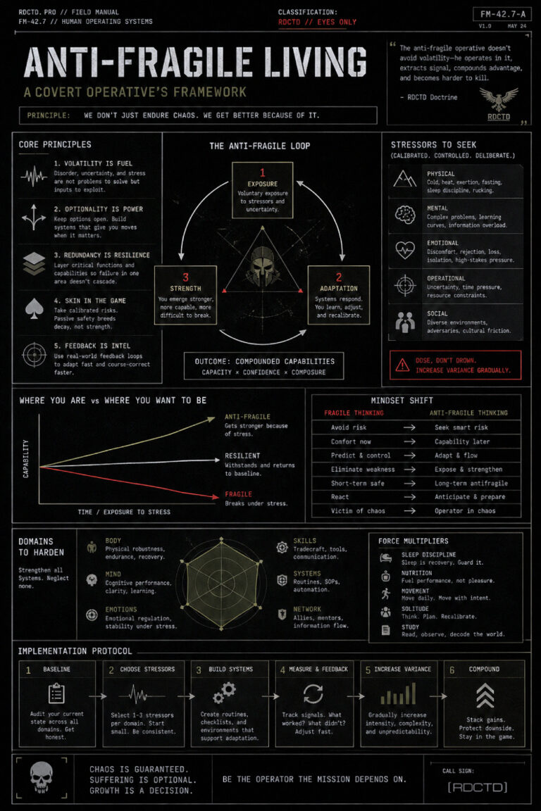 Anti-Fragile Living Infographic | RDCTD Tradecraft