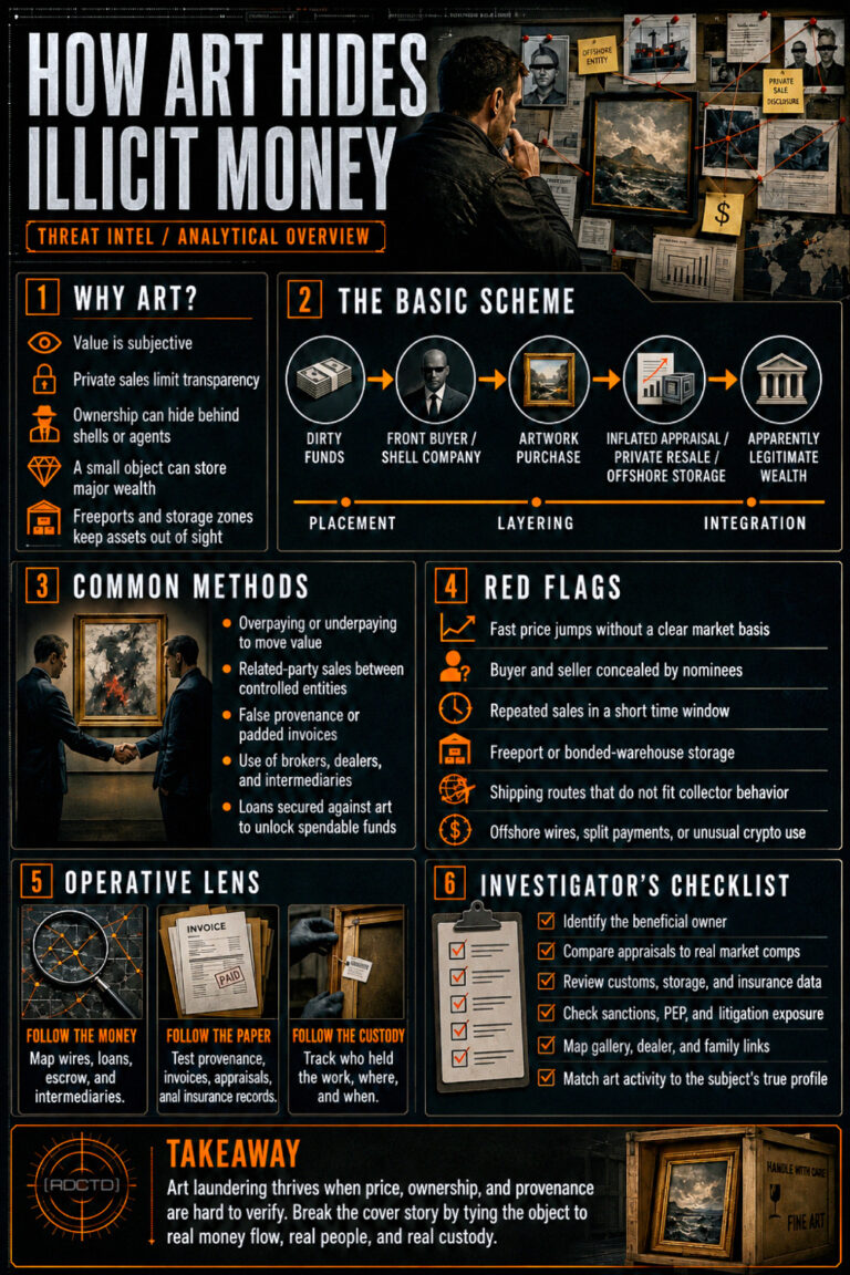 Art and Money Laundering Infographic PDF | RDCTD Tradecraft
