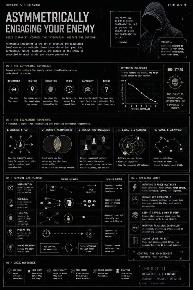 Asymetrically Engaging Your Enemy Infographic | RDCTD Tradecraft