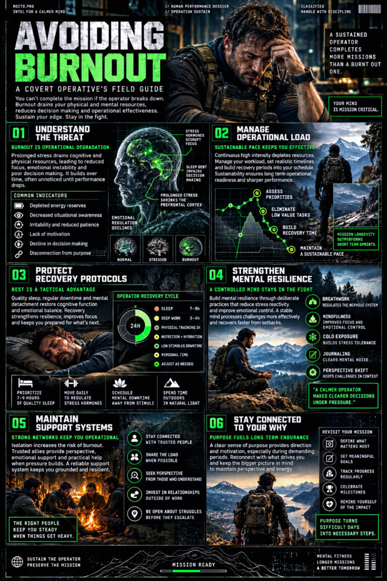 Avoiding Burnout Infographic PDF | RDCTD Tradecraft