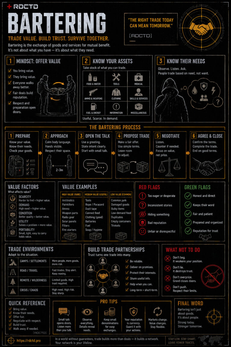 Bartering General Infographic | RDCTD Tradecraft