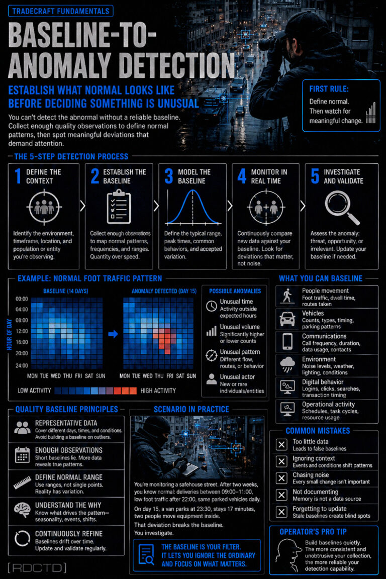 Baseline to Anomaly Detection 839 Infographic PDF | RDCTD Tradecraft