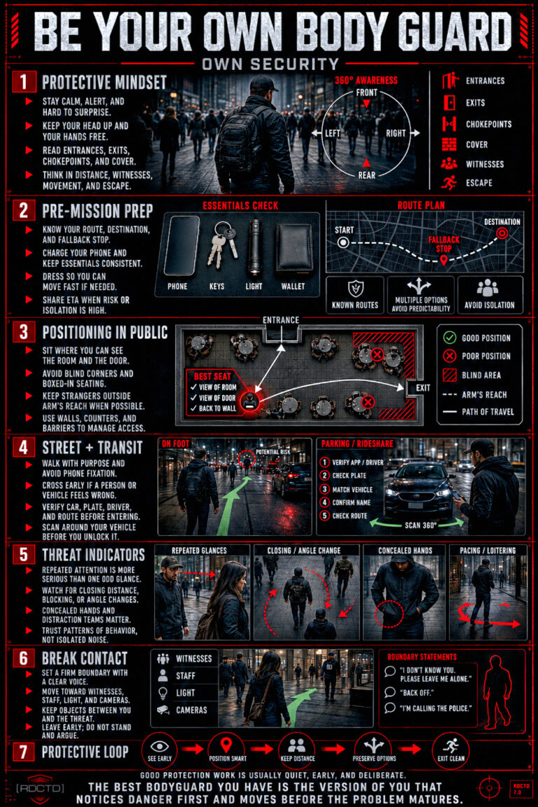 Be Your Own Body Guard Infographic PDF | RDCTD Tradecraft
