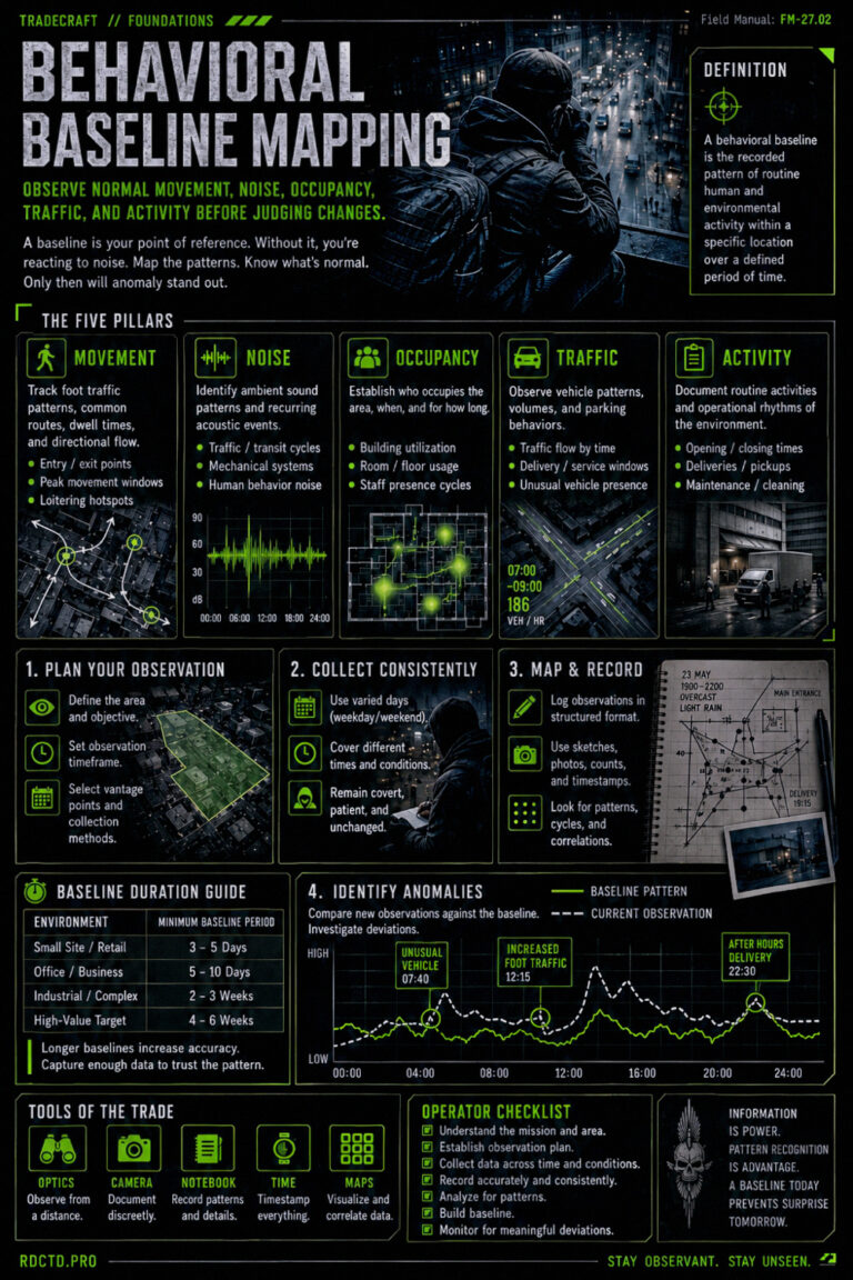 Behavioral Baseline Mapping 849 Infographic PDF | RDCTD Tradecraft