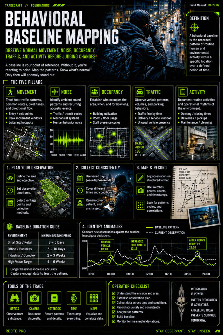 Behavioral Baseline Mapping 899 Infographic PDF | RDCTD Tradecraft