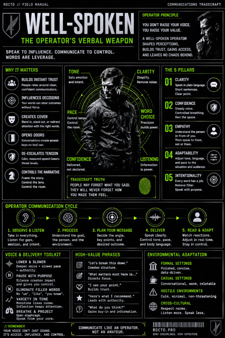 Being Well-Spoken Infographic PDF | RDCTD Tradecraft