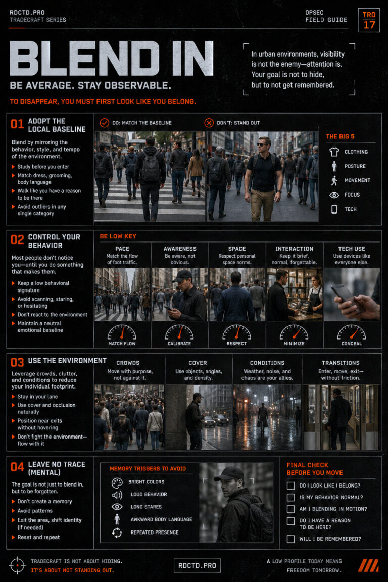 Blending In Infographic | RDCTD Tradecraft