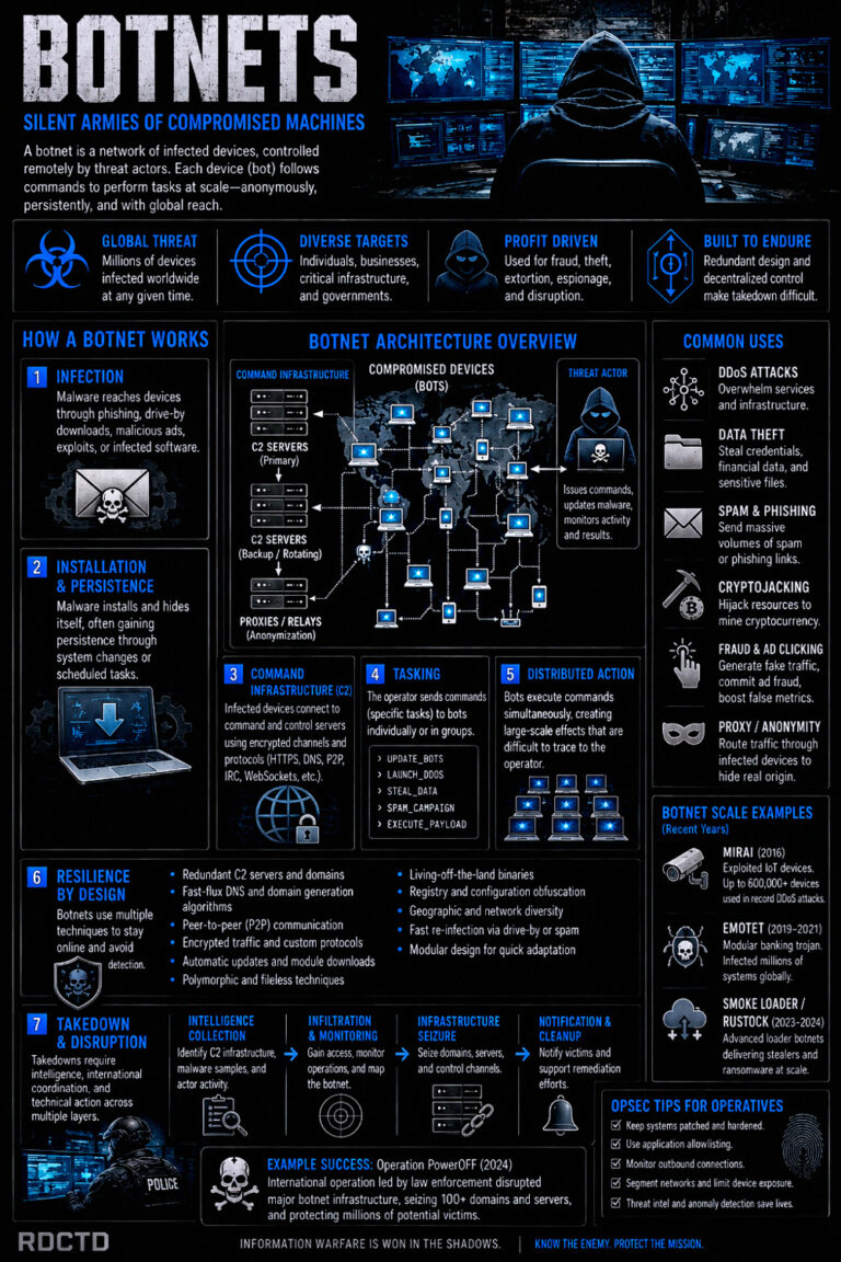Botnets Guide Infographic PDF | RDCTD Tradecraft