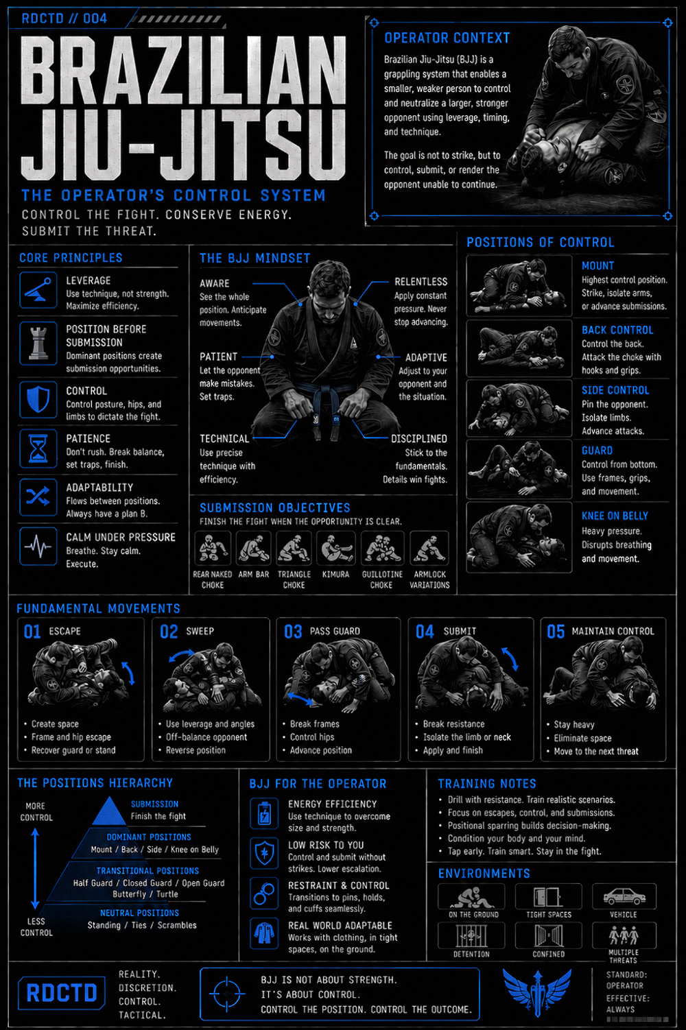 Brazilian Jiu-Jitsu Infographic | RDCTD Tradecraft