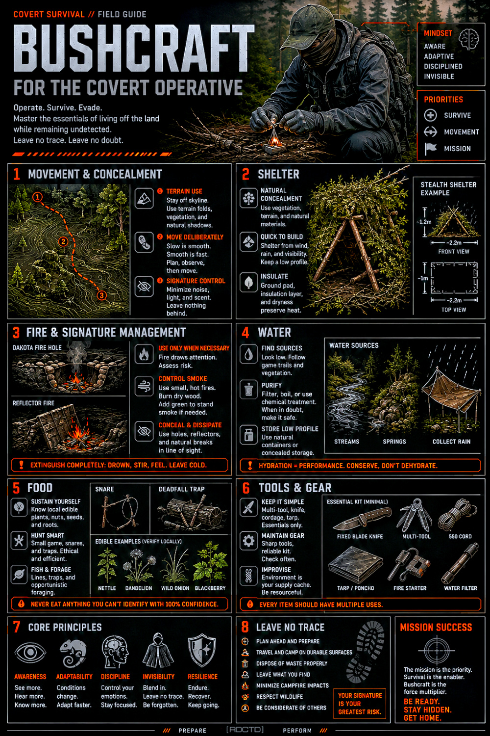 Bushcraft Infographic | RDCTD Tradecraft