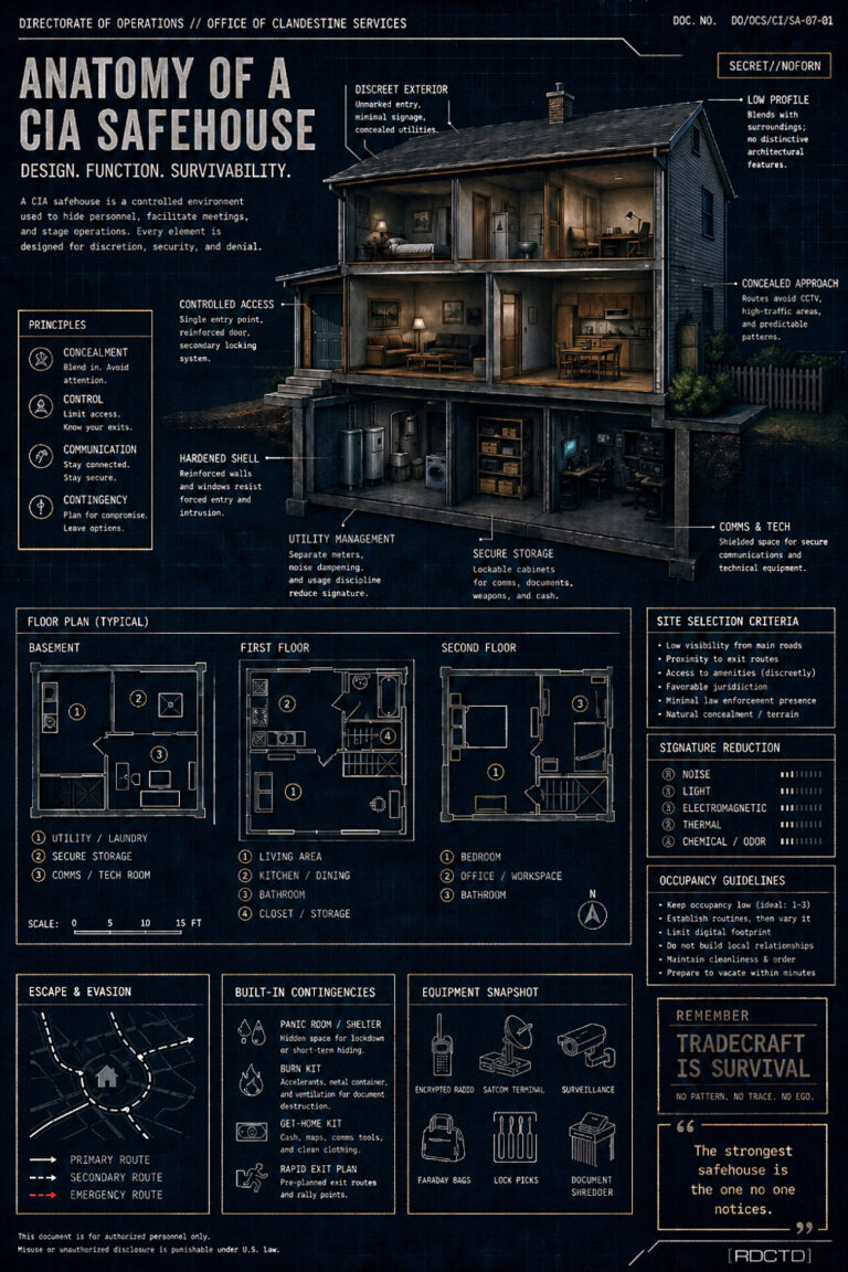 CIA Safe House Guide Infographic | RDCTD Tradecraft