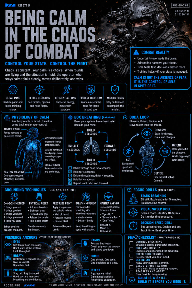 Calm in The Chaos of Combat Infographic PDF | RDCTD Tradecraft