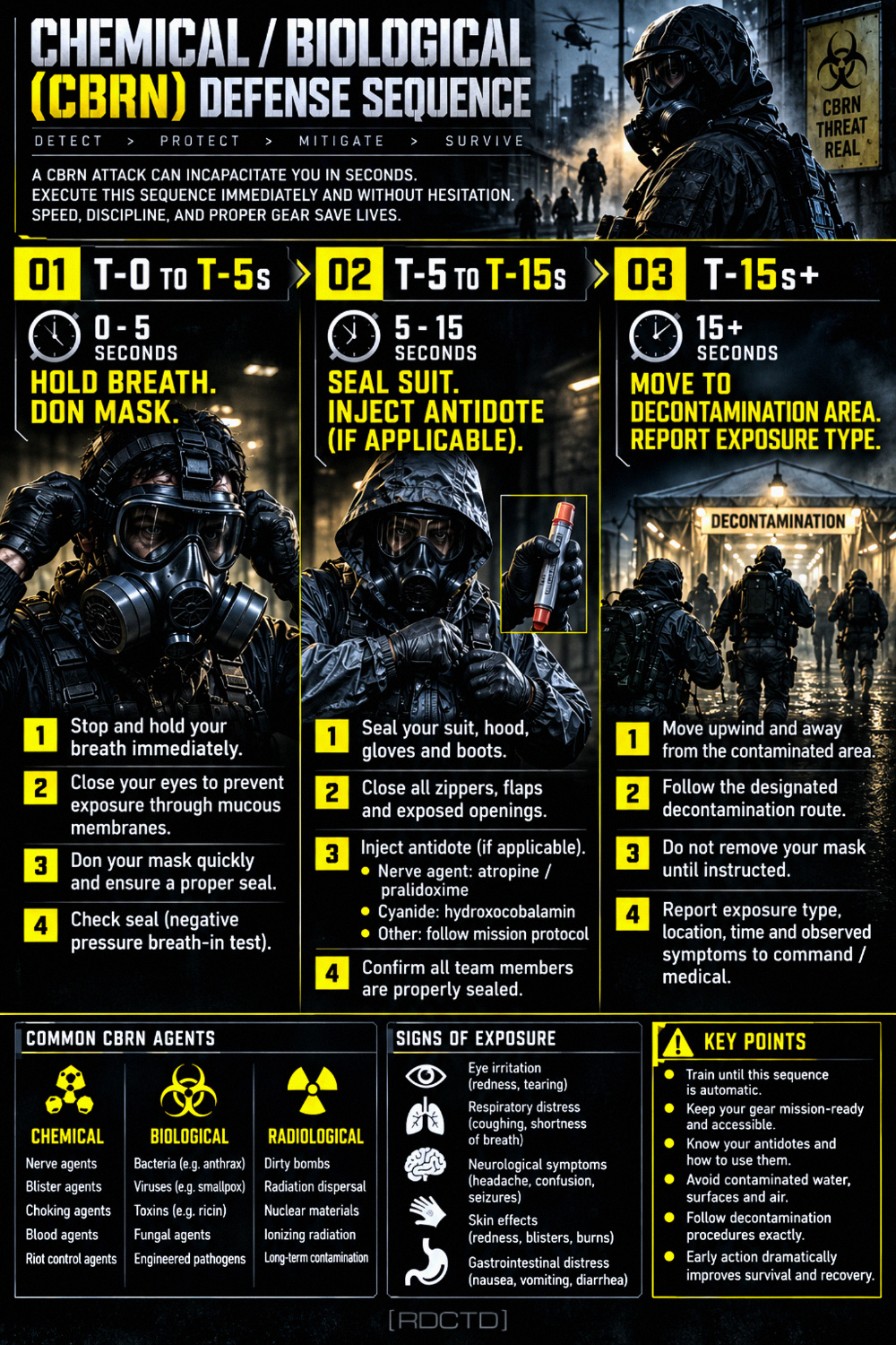 Chemical : Biological CBRN Defense Sequence Infographic PDF | RDCTD Tradecraft