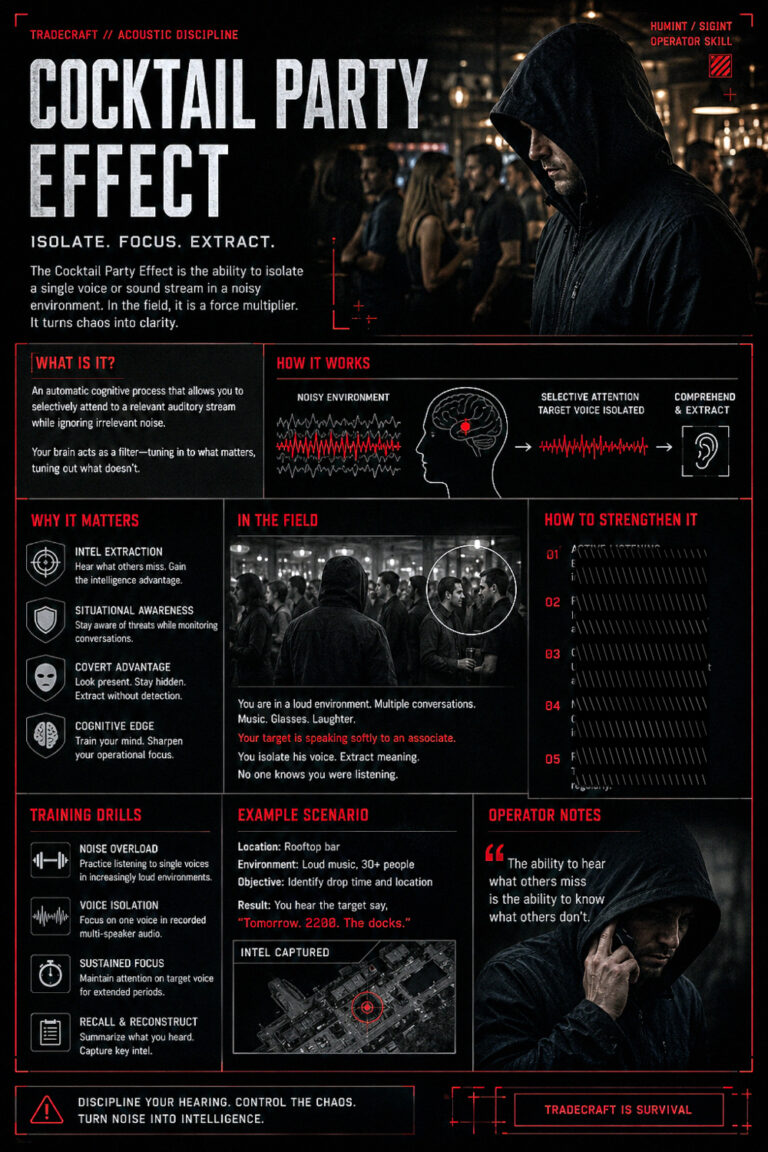 Cocktail Party Effect Infographic | RDCTD Tradecraft