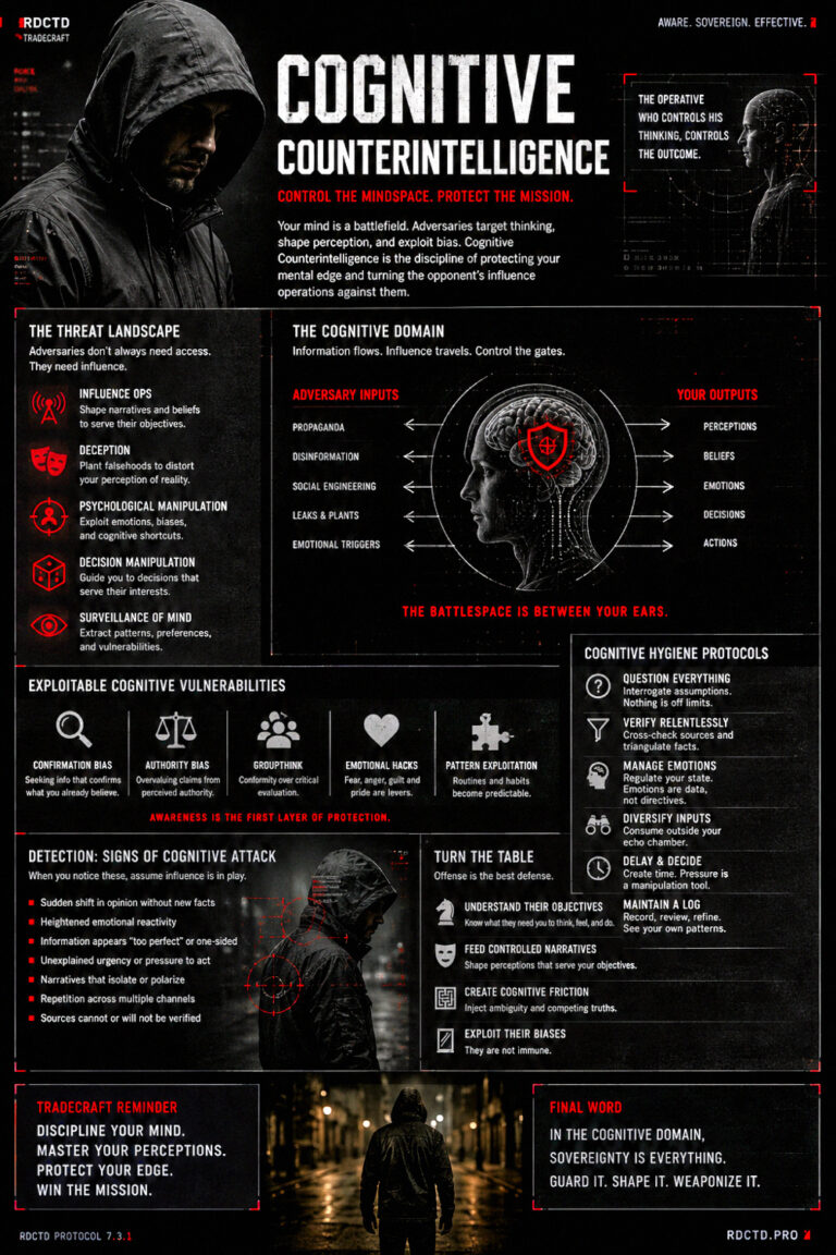 Cognitive Counterintelligence Infographic | RDCTD Tradecraft