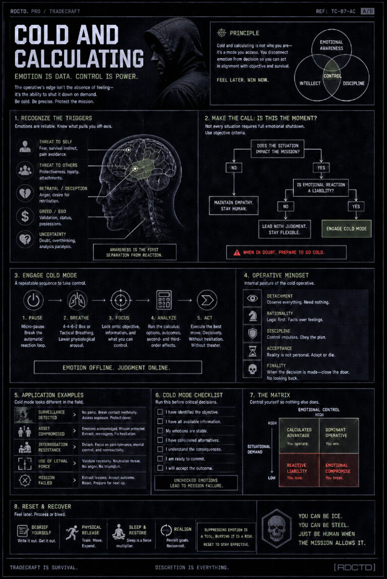 Cold and Calculating Infographic | RDCTD Tradecraft
