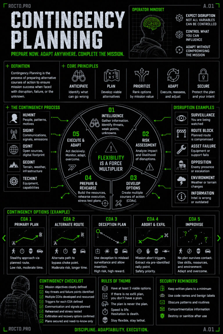 Contingency Planning Infographic | RDCTD Tradecraft