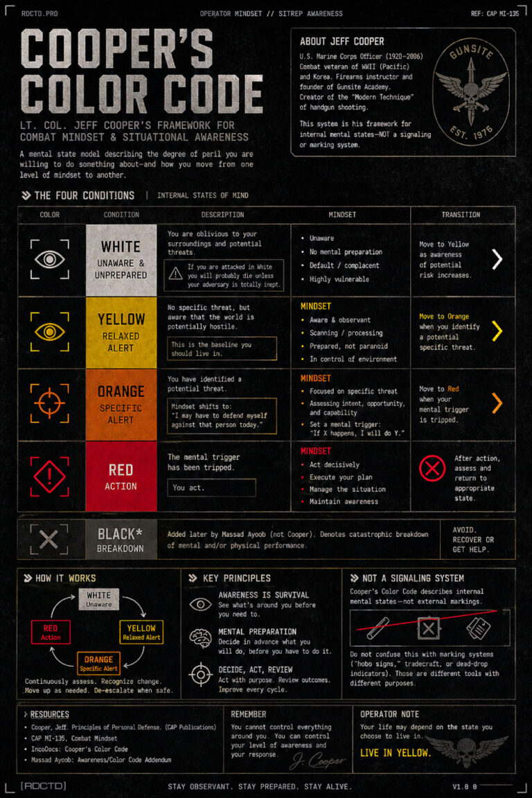 Cooper’s Color Code Infographics | RDCTD Tradecraft