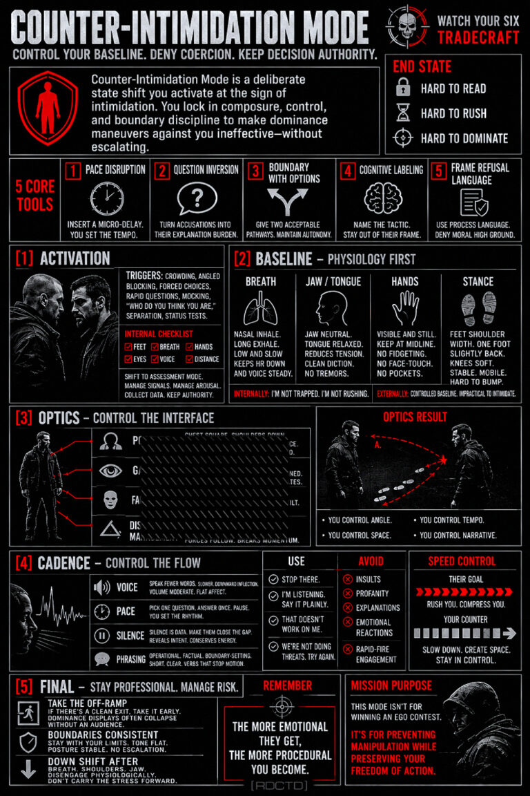 Counter-Intimidation Infographic | RDCTD Tradecraft