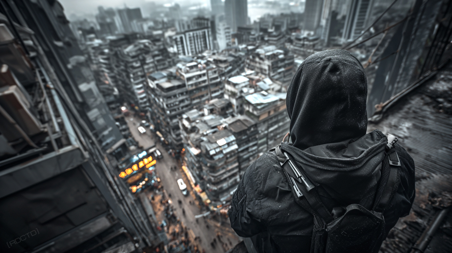 Covert Operative on a Rooftop in Macau, China via URBEX | RDCTD Tradecraft