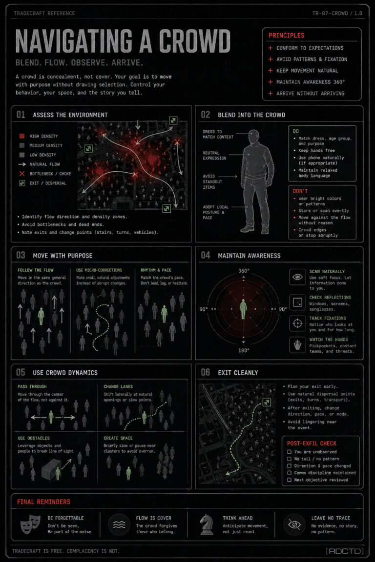 Crowd Navigation Infographic | RDCTD Tradecraft