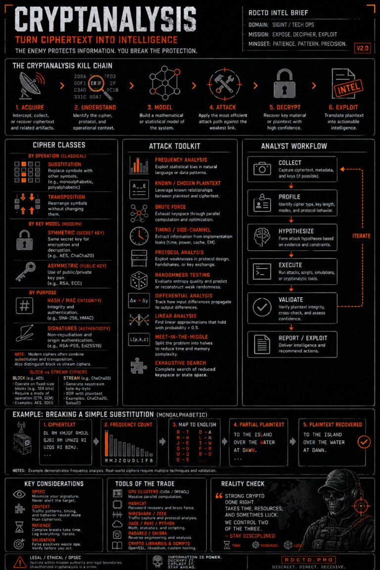 Cryptanalysis Infographic | RDCTD Tradecraft