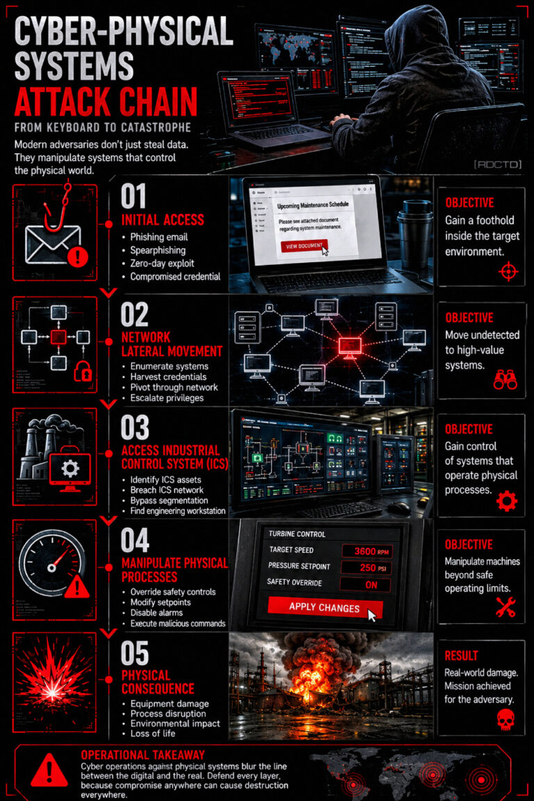 Cyber-Physical Systems Attack Chain Infographic PDF | RDCTD Tradecraft