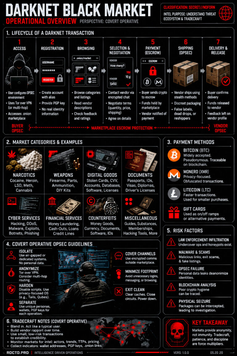 Darknet Black Market Guide Infographic PDF | RDCTD Tradecraft