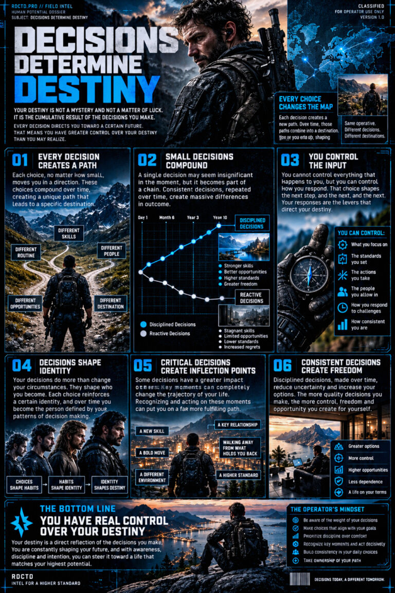 Decisions Determine Destiny Infographic PDF | RDCTD Tradecraft