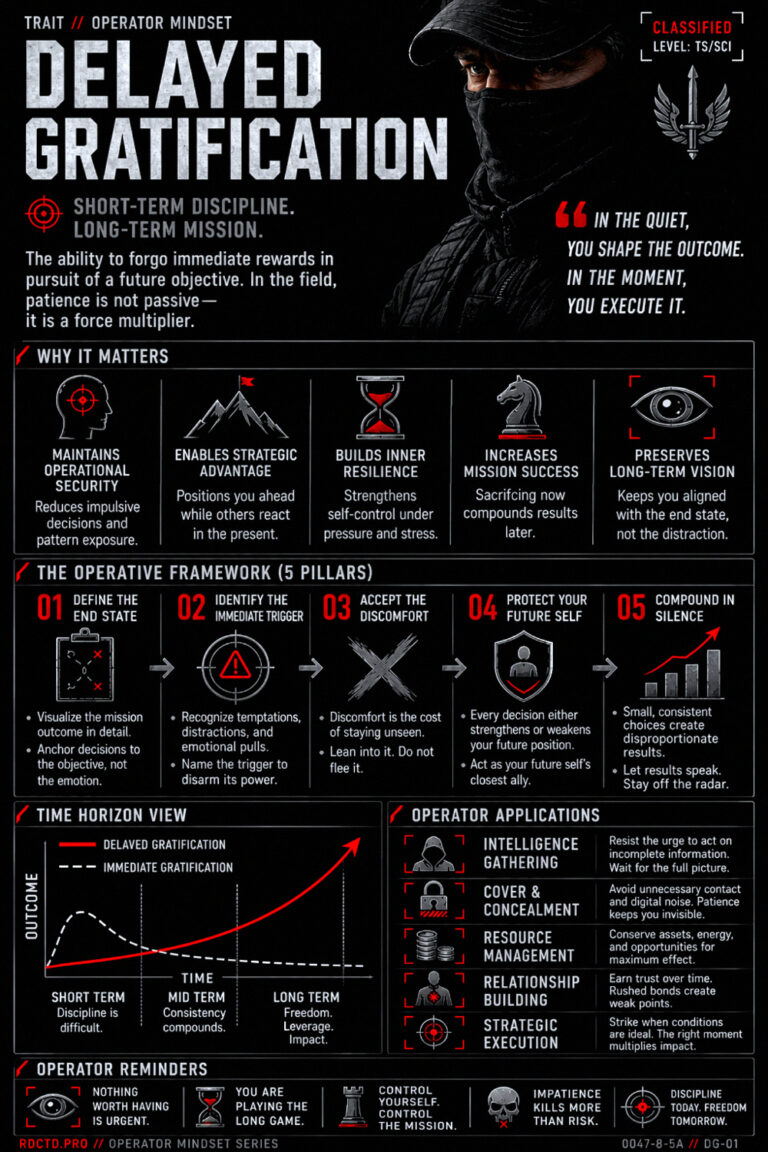 Delayed Gratification Infographic | RDCTD Tradecraft