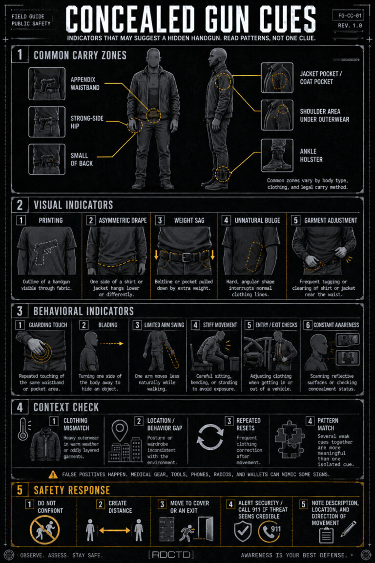 Detecting a Concealed Gun Infographic | RDCTD Tradecraft