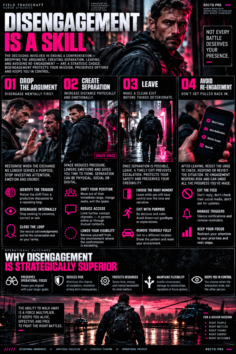 Disengagement is a Skill Infographic PDF | RDCTD Tradecraft