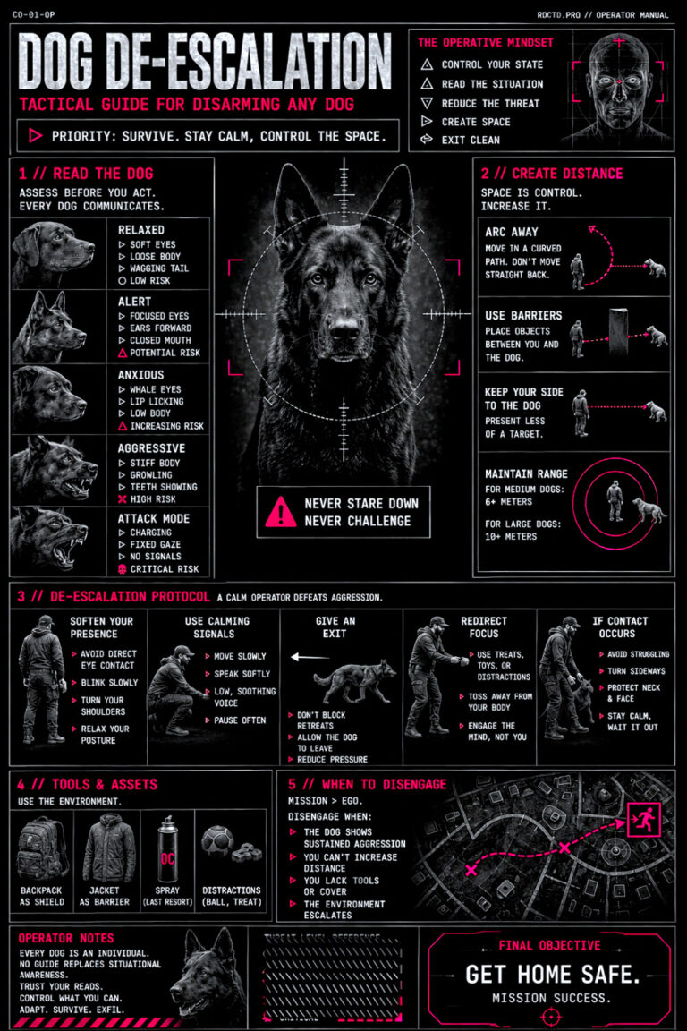 Dog De-Escalation Guide Infographic PDF | RDCTD Tradecraft