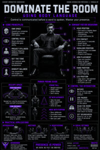 Dominance Without Aggression 10 Dominate with Body Language Infographic | RDCTD Tradecraft