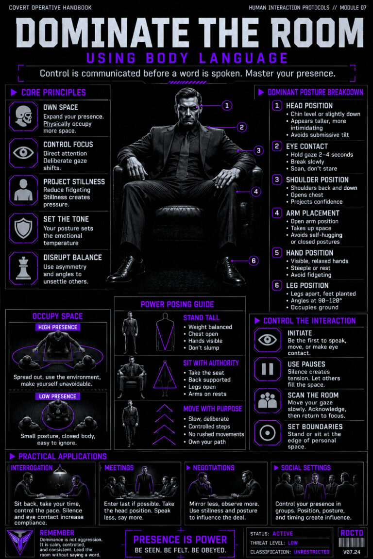 Dominate with Body Language Infographic | RDCTD Tradecraft