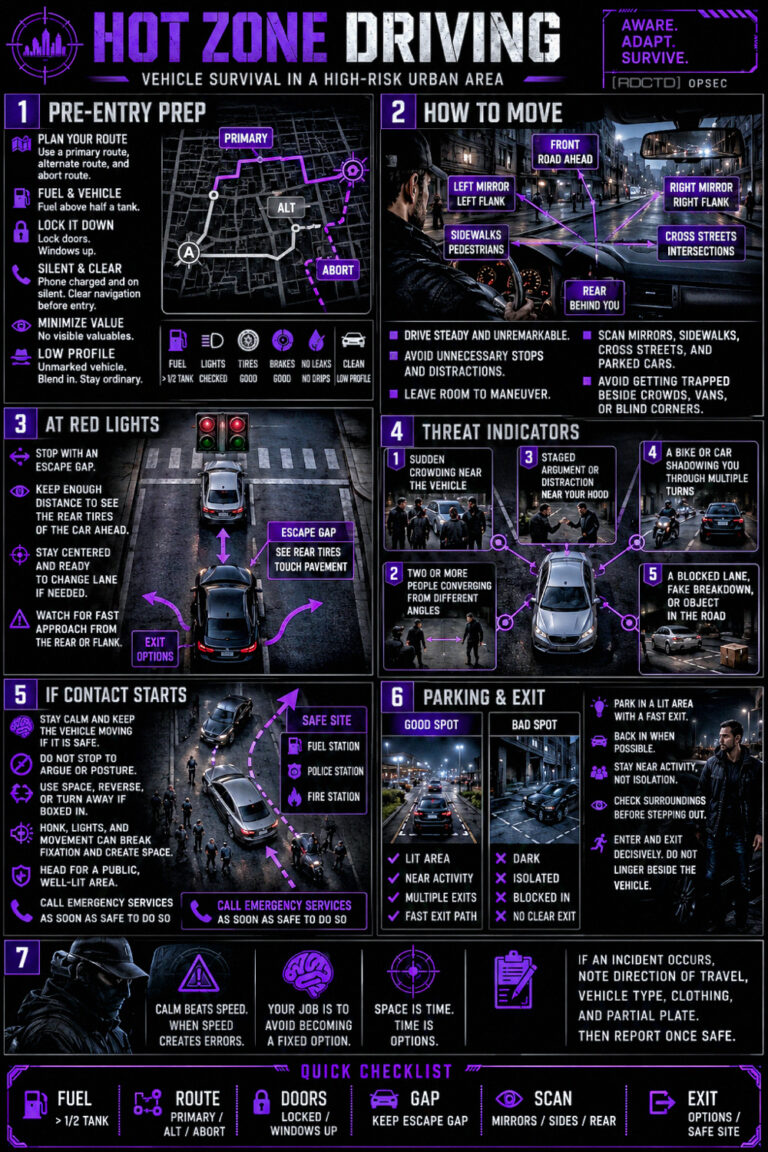 Driving in High-Risk Urban Areas Infographic PDF | RDCTD Tradecraft