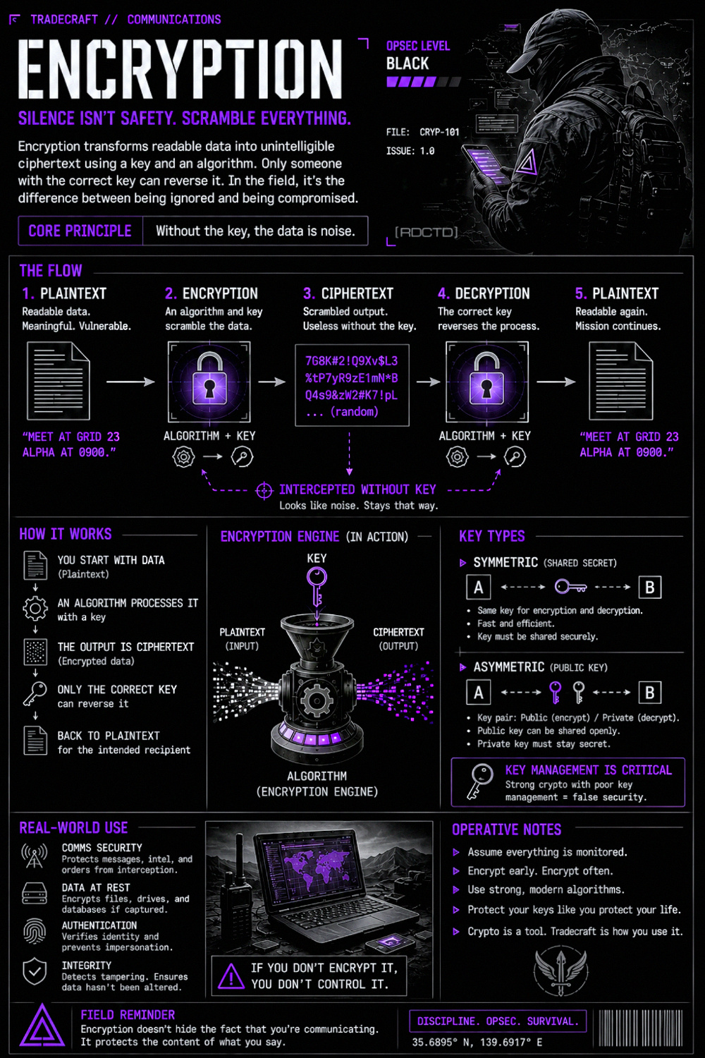 Encryption Explained Infographic PDF | RDCTD Tradecraft