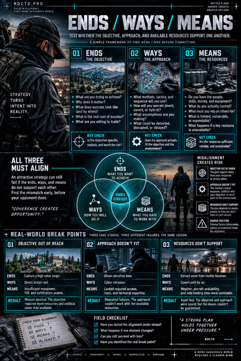 Ends : Ways : Means Thinking and Planning Infographic PDF | RDCTD Tradecraft