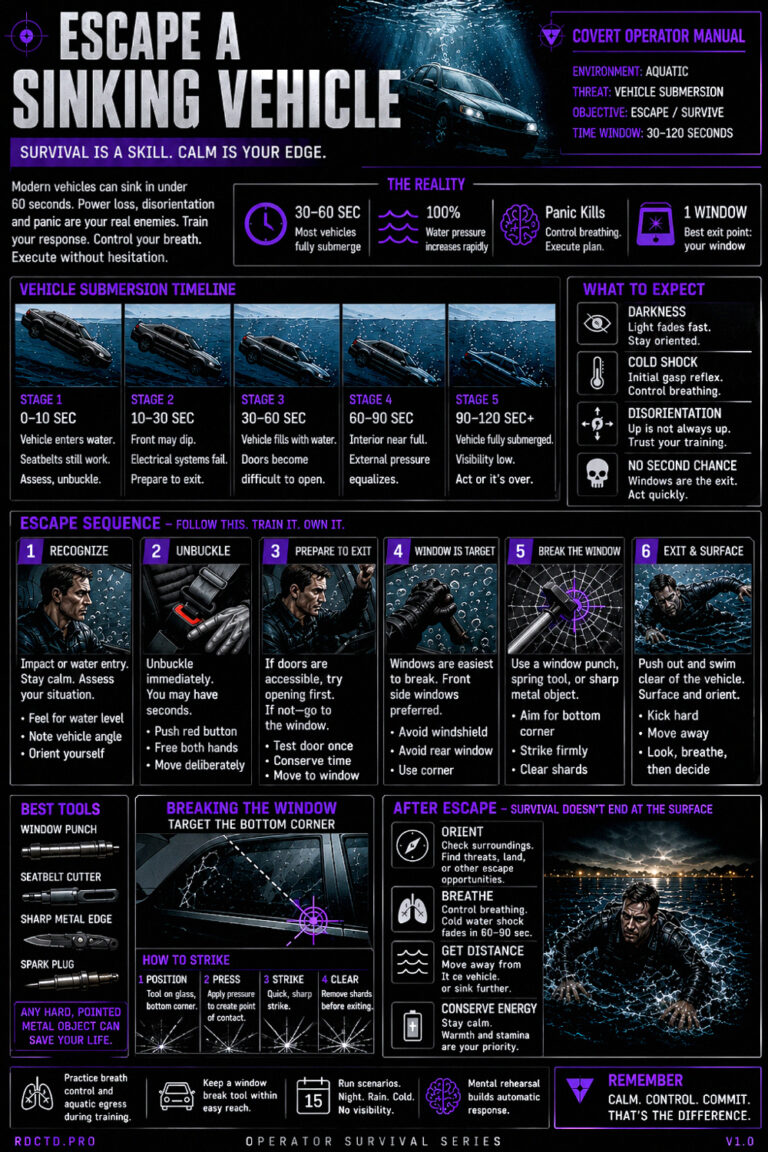 Escaping a Sinking Car Infographic PDF | RDCTD Tradecraft