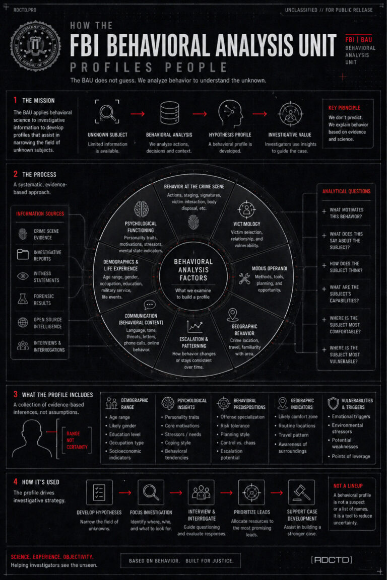 FBI Profiling Infographic | RDCTD Tradecraft